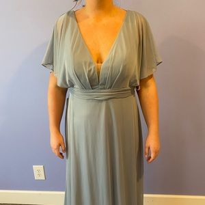 Azazie Tiara Dusty Blue Dress